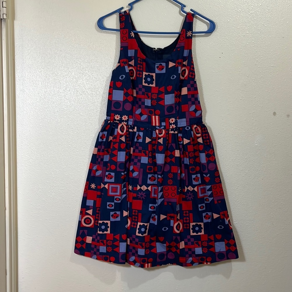 ModCloth sleeveless multi-colored dress. Size Medium.